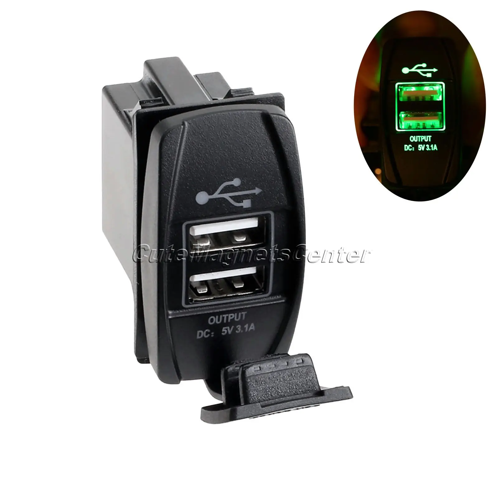 Универсальное автомобильное зарядное устройство с двумя usb портами адаптер