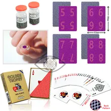 Помеченные трюк Modiano Poker пластиковые игральные карты помеченные карты для контактных линз Волшебный покер Невидимая ручка маркер обманка покер