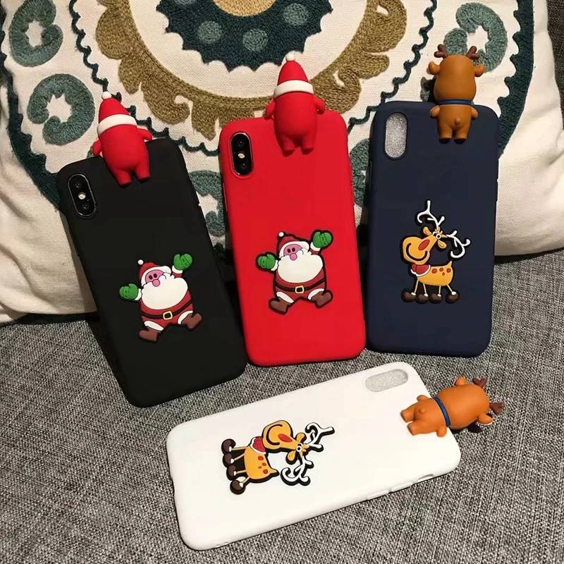 

For Xiaomi Redmi 6A 5A 4X 4A 5 Cover Cute Cartoon Christmas Lovely Santa Claus Elk Soft TPU For Redmi 6 5 Plus 6 Pro Cover Case