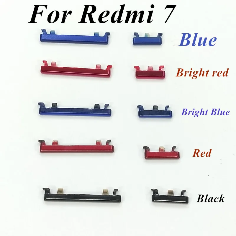 

1 SET Original For Xiaomi Redmi 7 SIde Volume Button + Power ON / OFF Buttton Key Set with the outer clamp Replacement Part