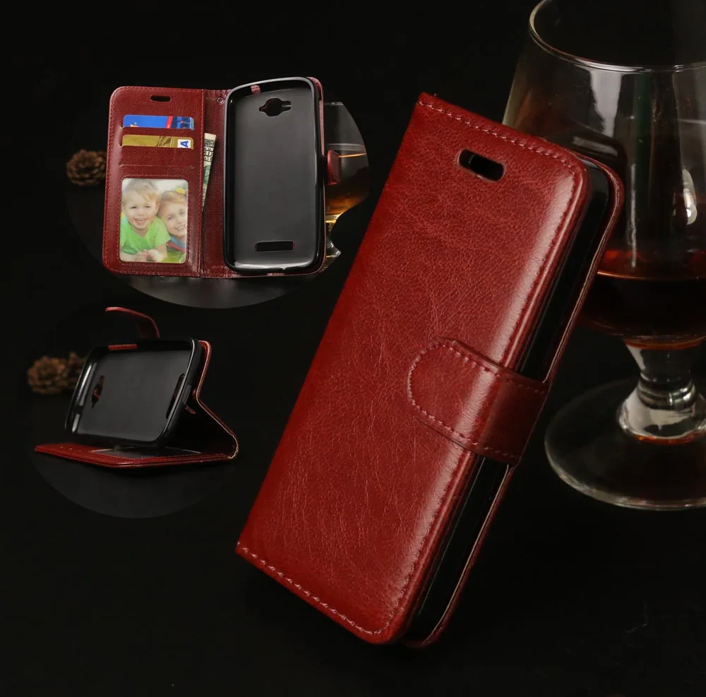 POP C7 роскошный флип чехол из искусственной кожи для Alcatel One Touch 7040 7041 7040D 7040A Чехол