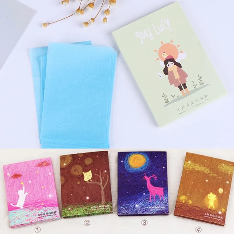 

50pcs/box Oil Absorbing Paper Makeup Tissue Papers Cleansing Face Paper Absorb Blotting Facial Cleanser Oily Skin Oil Control