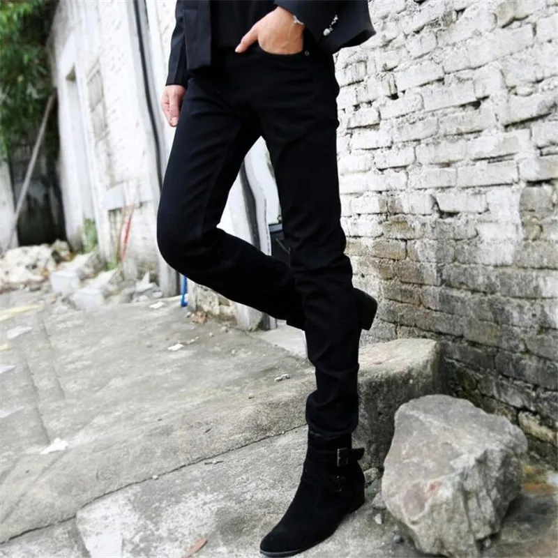 Autumn New men Jeans Black Classic Fashion Designer Denim Skinny Jeans men's casual Pants High Quality Slim Fit Trousers