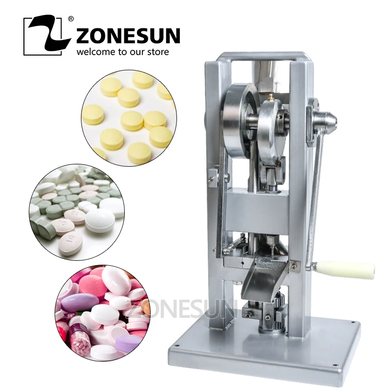 

ZONEManual Single punch tablet press candy press machine Sugar making lightest type TDP-0 hand-operated mini type 20KG