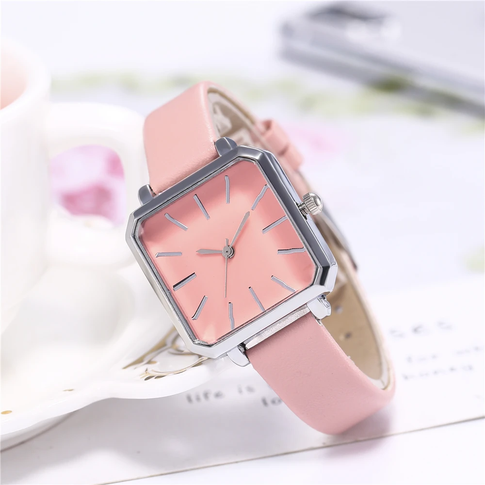 Top Brand Square Woman Bracelet Watch Contracted Leather Crystal WristWatches Women Dress Ladies Quartz Clock Dropshiping