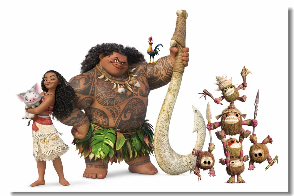 

Custom Canvas Wall Decal Maui Moana Poster Vaiana Wall Stickers Moana Vaiana Wallpaper Bar Cafe Office Bedroom Decoration #0703#