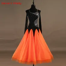 Изготовленное на заказ женское/детское бальное танцевальное платье es Стандартный бальный зал танцевальная одежда для соревнований Стандартный танцевальное платье Вальс платье