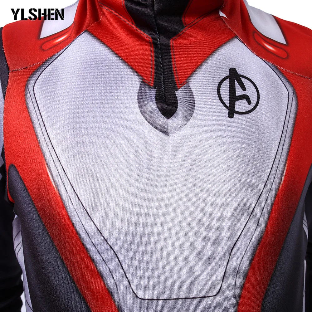 Avengers Endgame Quantum Realm Cosplay Costume Superhero Captain America Captain Marvel Zentai Bodysuit Suit Jumpsuits Vingadore
