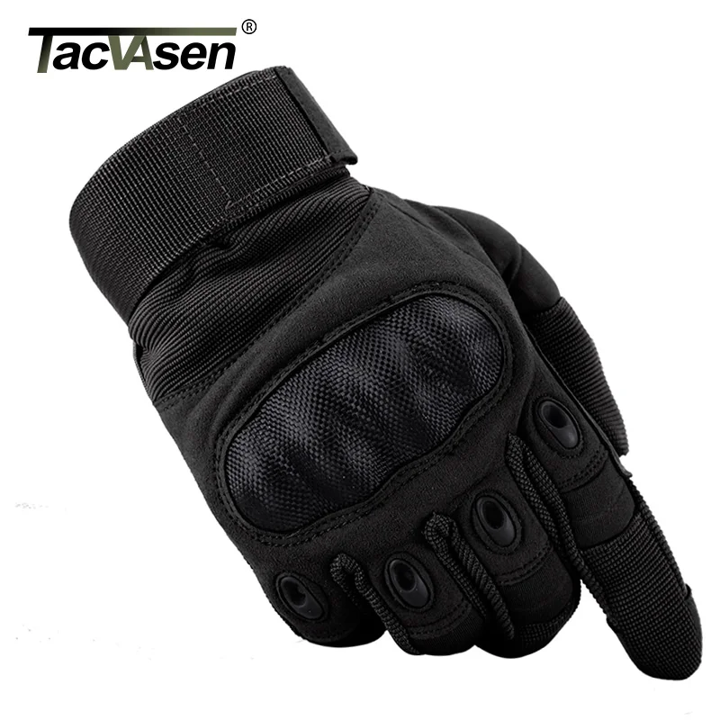 

TACVASEN Tactical Gloves Men Army Paintball Gloves Mitten Armor Protection Shell Full Finger Gloves Military Airsoft Accessories