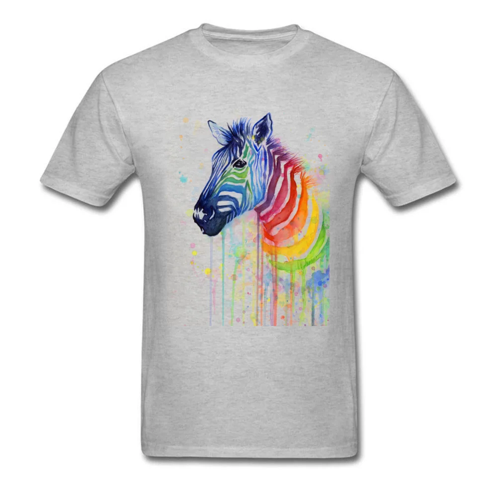 Zebra Rainbow Watercolor - Ode to Fruit Stripes_grey
