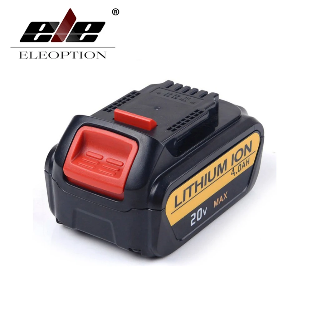 

ELEOPTION 20V 4000mAh 4.0Ah Li-ion Power Tools Battery Replacement Cordless For Dewalt DCB181 DCB182 DCD780 DCD785 DCD795