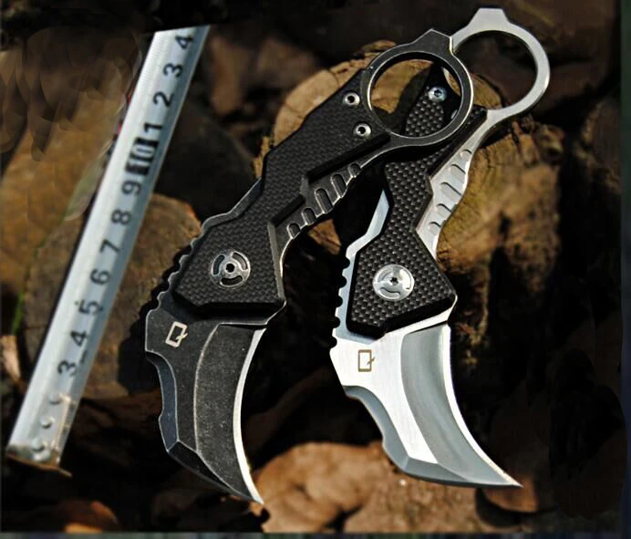 Pаспродажа Керамбитовый нож AUS 8 лезвие 59HRC G10 ручка складной нож хорошо EDC инструмент Открытый Отдых выживания разведка карманный нож