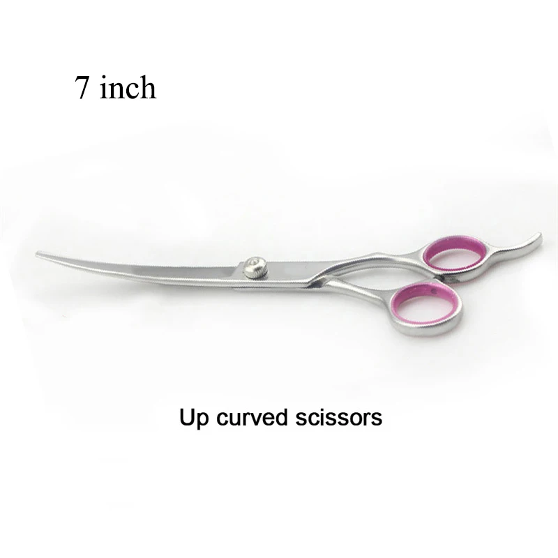 4," 6" " ножницы из нержавеющей стали для домашних животных ножницы для стрижки собак и кошек парикмахерские изогнутые ножницы парикмахерские инструменты - Цвет: UP Curved Scissors