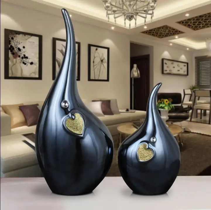 

Modern Creative Abstract Elephant Sculpture Geometric Ceramic Animal Statue Simple Elephant Figurine Nordic home decorations