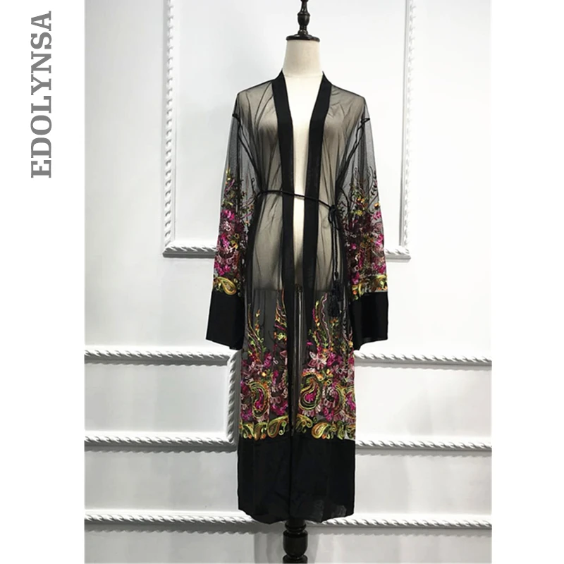 

2019 Long Muslim Cardigan Tunic Muslim Wear Turkish Skirts Front Open Kimono Abaya In Malaysia Moroccan Clothing For Women D704