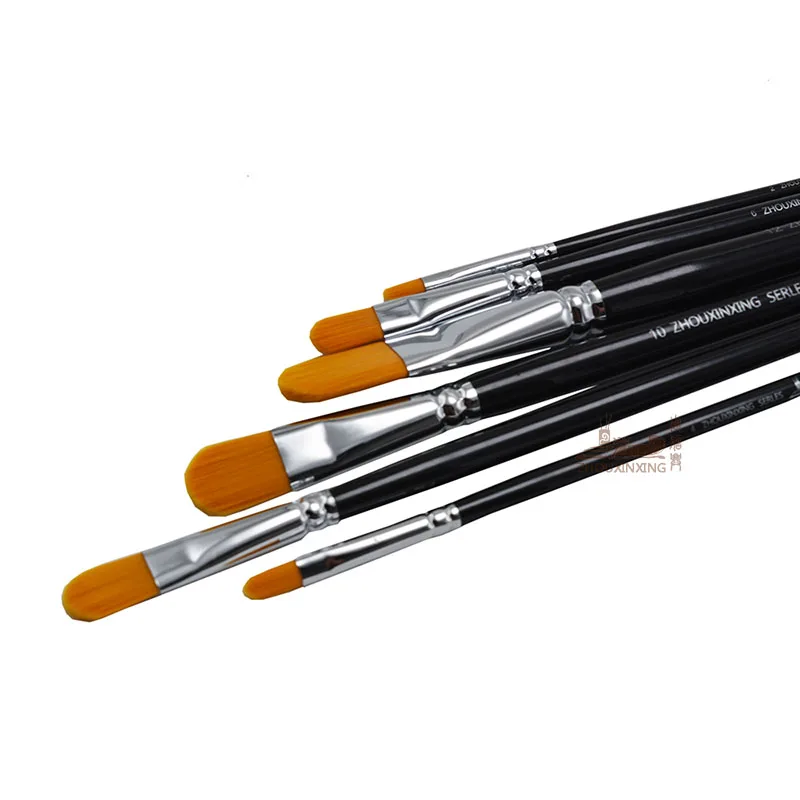Нейлоновая Щетка для акварели 6 шт. товары рукоделия|paint brush set|hair paint brushpaint |