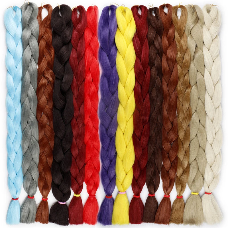 

LISI HAIR Synthetic Braiding Hair Extensions 82inch 165g/Pack Long Jumbo Braids Crochet Hair Bulk Purple Pink Gray