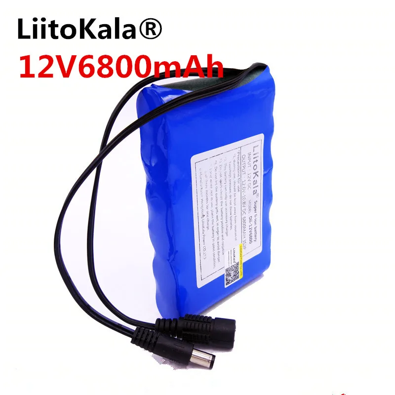 LiitoKala HK высокое качество DC 12V 6800 mAh 18650 литий-ионная аккумуляторная батарея, зарядное устройство для автомобиля gps камеры