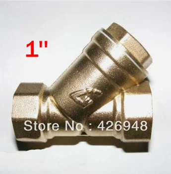 

5pcs 1'' DN25 size Brass Y strainer valve,Y filter valve,air conditioning AC pipe filter,water pipe,central heating filter