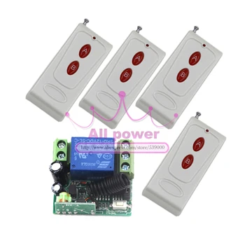 

DC12V10A 1CH Fixed Code Wireless Remote Control System 1 Receiver And 4 Transmitter FOR Entrance guard door