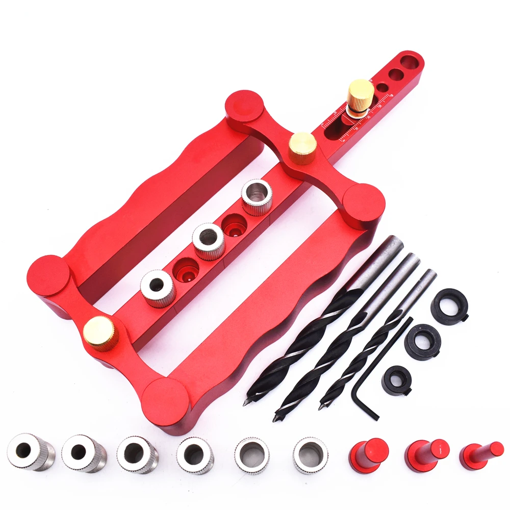 Self Centering Dowelling Jig Set Metric Dowel 6/8/10mm Drilling Bits for Wood Working Joinery