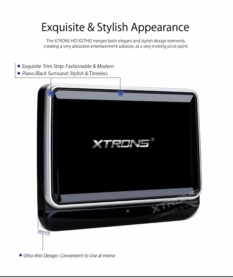 Flash Deal 10.1" Touch Screen Headrest Car DVD Car Headrest DVD Car Headrest Monitor DVD with 1024*600 Resolution & Front Flip Into Disc 2