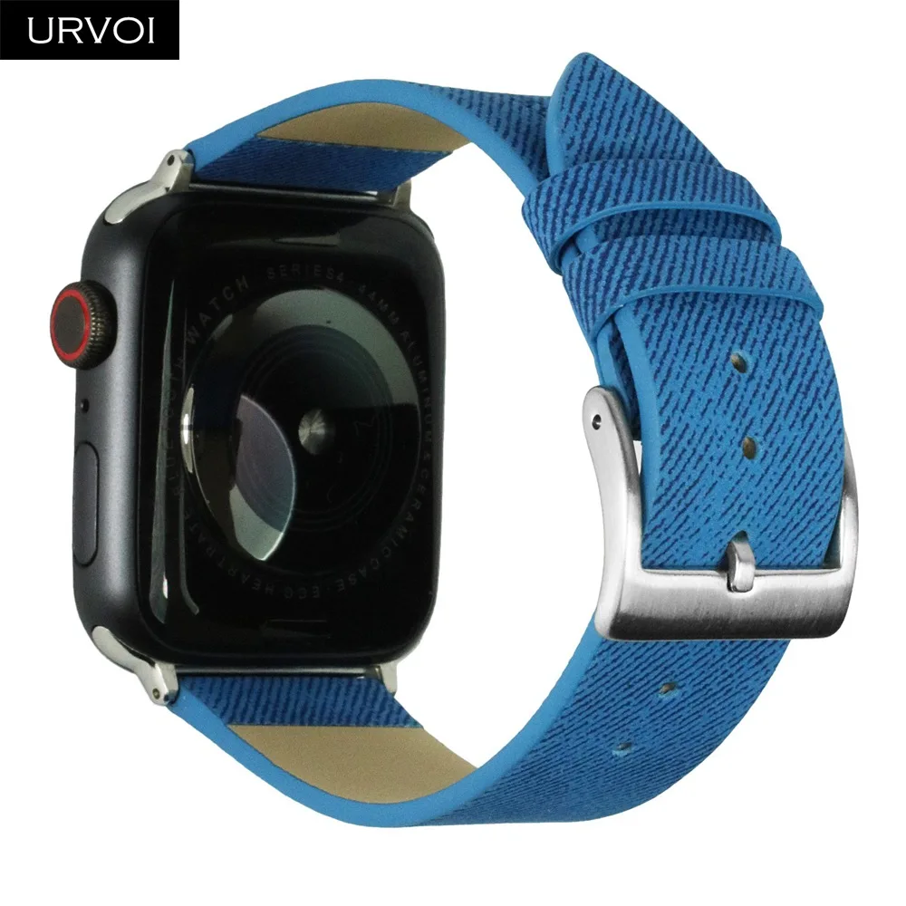 URVOI ремешок для apple watch series 4 3 2 1 ремешок для iwatch PU кожаный браслет Удобный прочный дизайн с пряжкой 40 44 мм