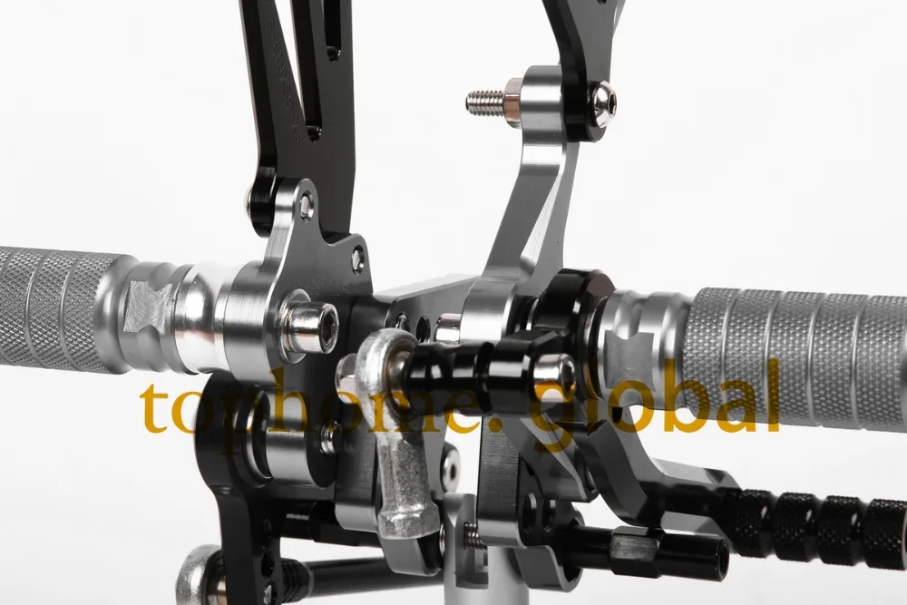 Мотоцикл черный и темно-серый Цвет ЧПУ Rearsets подножки задний набор для Suzuki GSXR750 1996-2005 1997 1998 1999-2001 2002 2003 2004