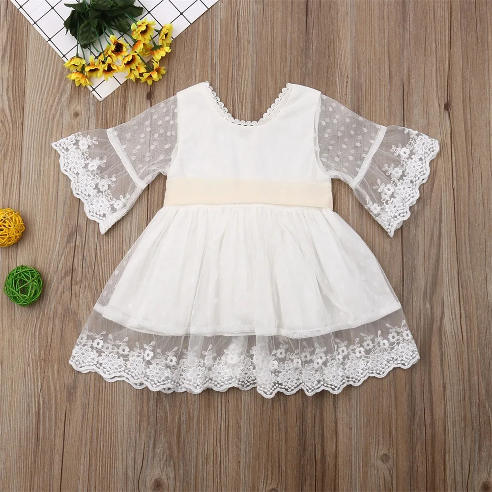 Кружевное платье с цветочным узором для девочек; праздничные вечерние платья для маленьких девочек на свадьбу