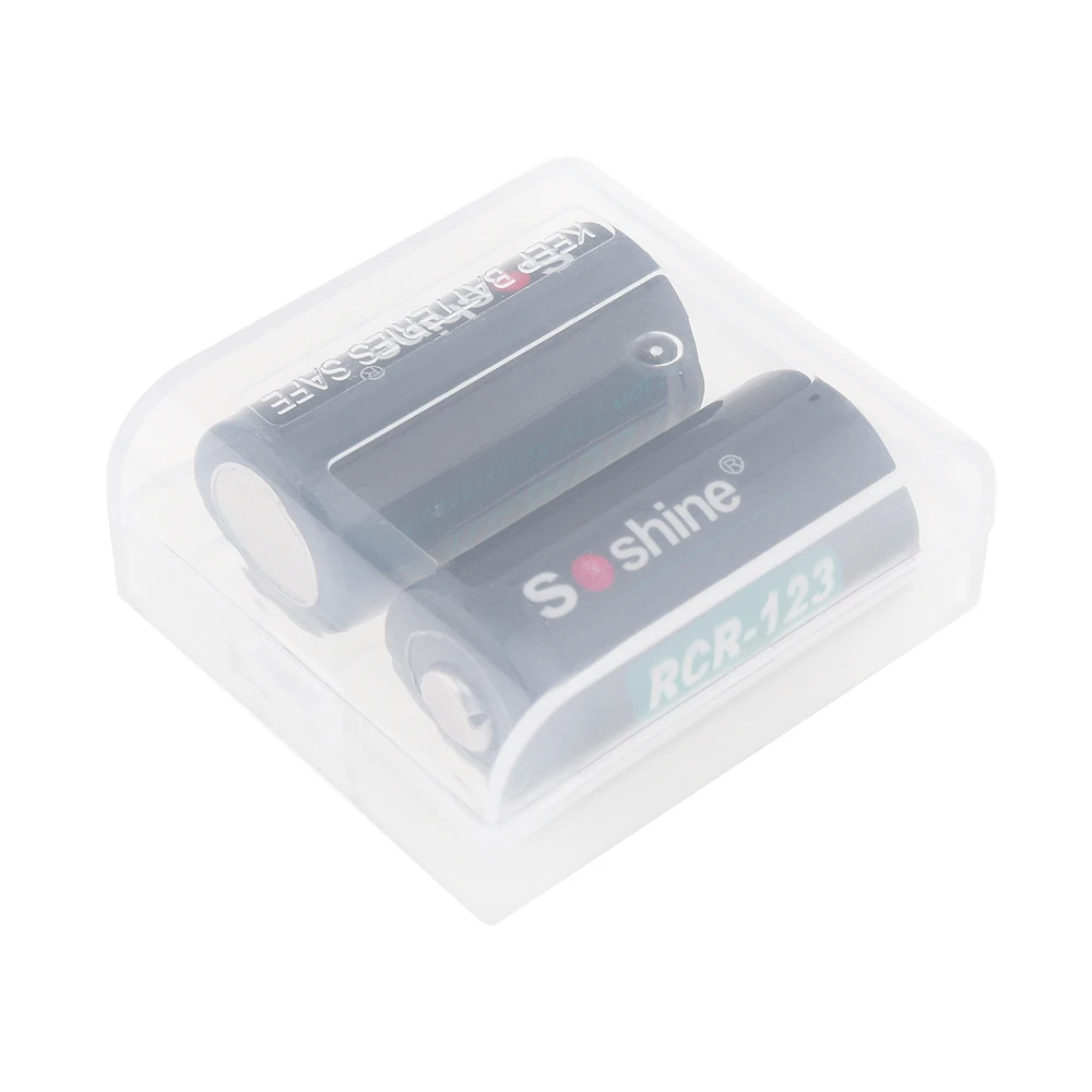 4 шт./компл. Soshine Li Ion RCR 123 16340 700mAh 3 7 V литий ионный аккумулятор battria + 2 Чехол для