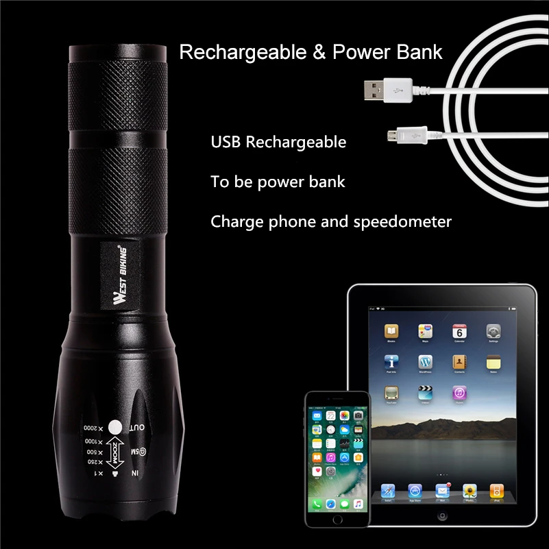 Excellent WEST BIKING Bike Light T6 4000 Lumens Zoomable Bicycle Front Light Linterna Torch Led Flashlight Bike Frame Lights Cycling Light 36 Excellent WEST BIKING Bike Light T6 4000 Lumens Zoomable Bicycle Front Light Linterna Torch Led Flashlight Bike Frame Lights Cycling Light 36