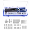 86 pièces M3-M8 riveteuse à main écrou Rivet pistolet Kit écrou fileté Rive outil avec écrou riveteuse Kit de rivetage pour outils de réparation ménagers ► Photo 1/6