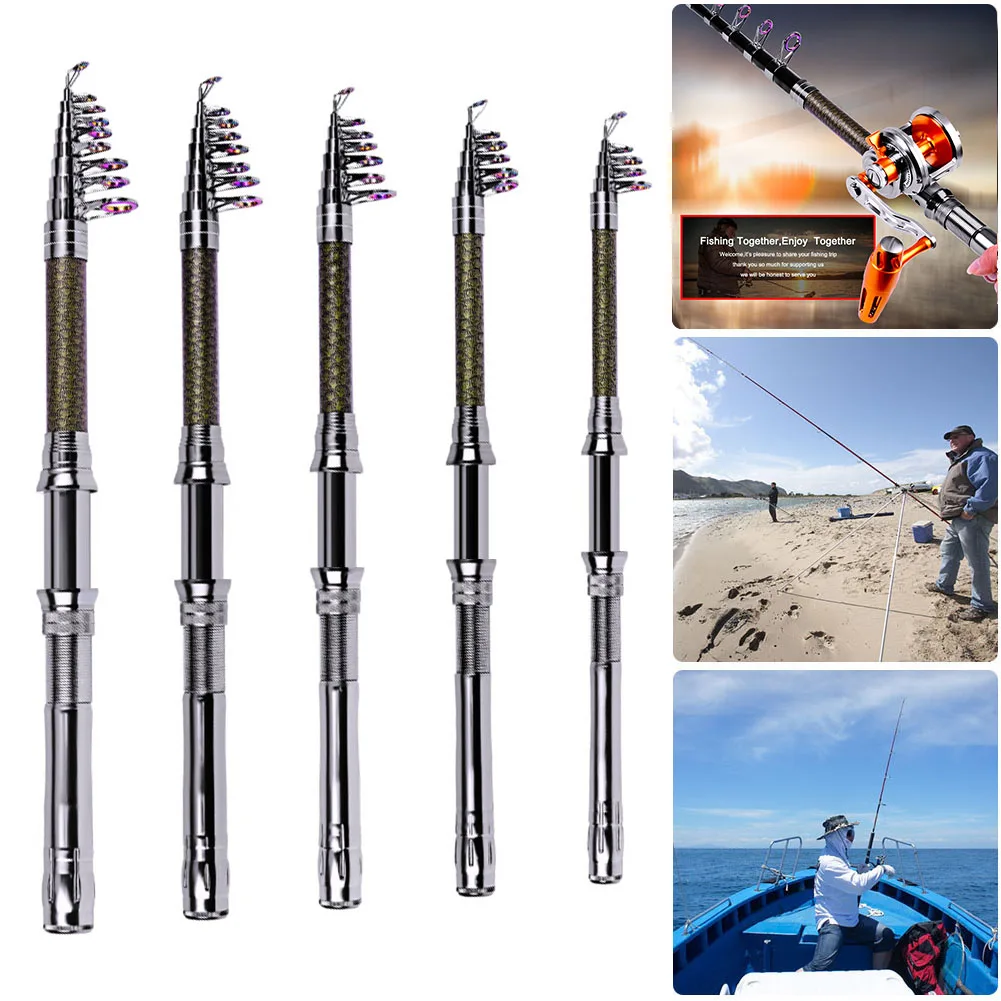 

1 Pcs Fishing Rod Ceramic Guided Ring Metal Handle Telescopic for Anglers Sea ALS88