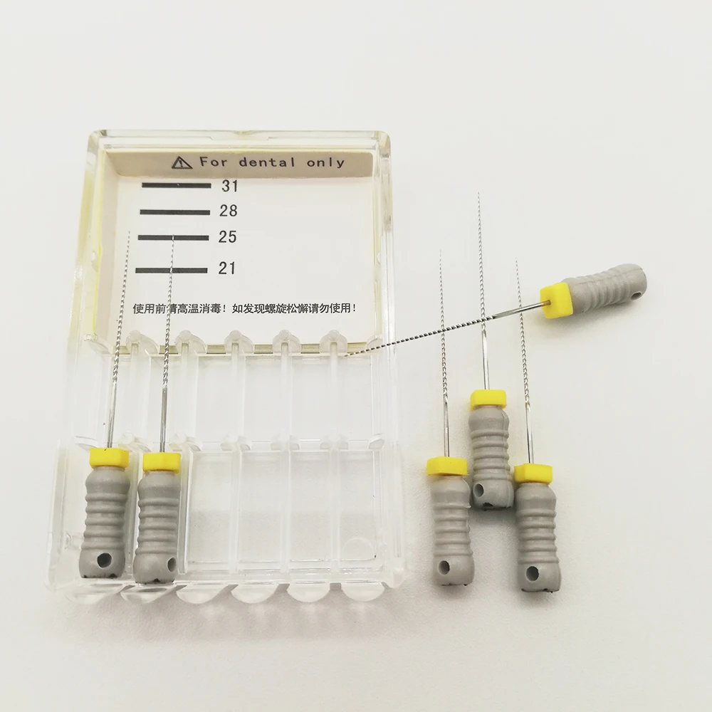 6 шт. 8#-25 мм зубные ПроТейпер файлы н корневой канал стоматолога материалы Стоматологические инструменты ручное использование нержавеющая сталь H файлы