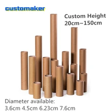 10 шт 3,6 см 4,5 см 6,2 см 7,6 см пластиковые колпачки Концевая Почтовая отправка круглая крафт-упаковка картонная бумага туба на заказ высота