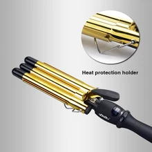 Профессиональный Керамика Утюг для Валы рубец баррель бигуди для волос 25 мм волос, бигуди, щипцы для завивки Инструменты для укладки волос