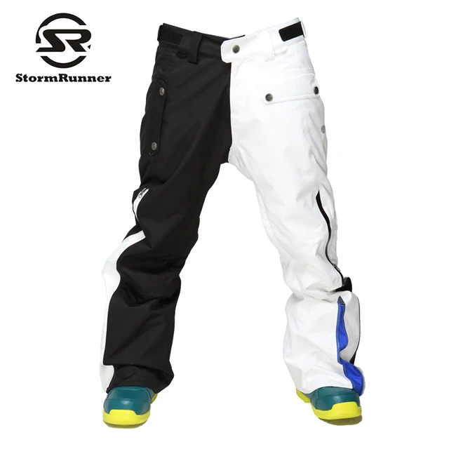 StormRunner white and black color Snow Ski pants Men's outdoor sport