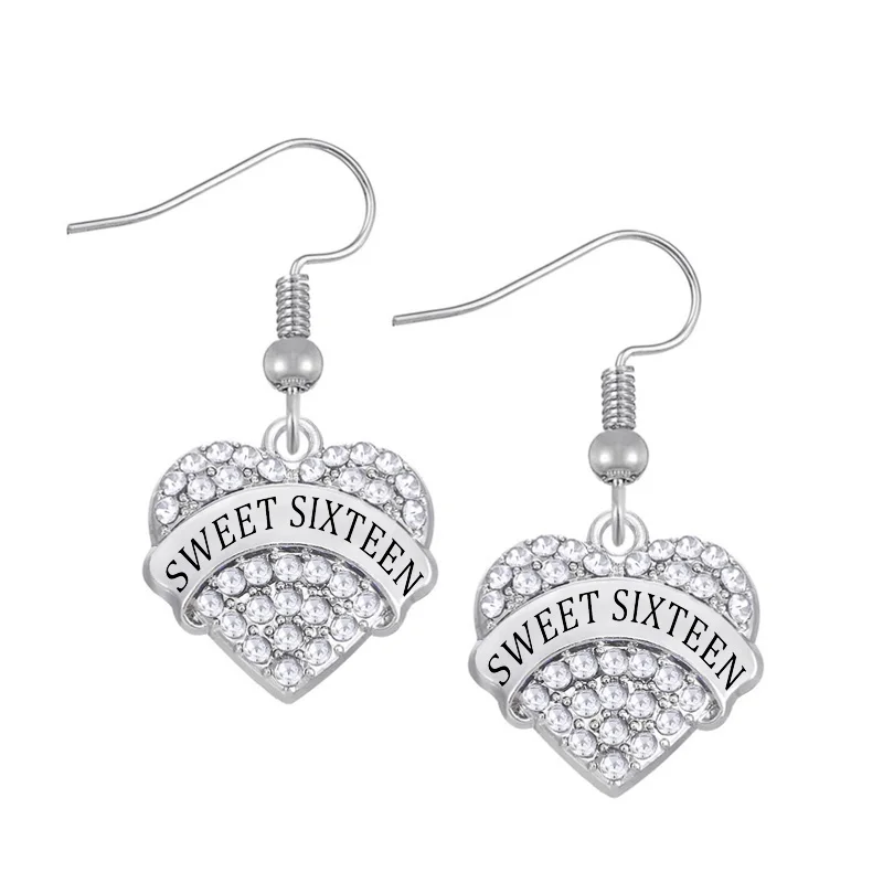 Fashion Aliexpress Factory Wholesale Crystal Hearts Sweet Sixteen