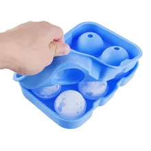 Silikon 6 Loch Eiswürfel Ball Wein Trinken Tray Brick runde Maker Mold Sphere Mould Bar Schnell Inländischen Eishockey Maker