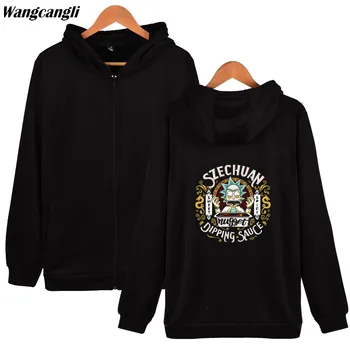 

Rick and Morty printed zipper hoodie men/women funny Crazy Scientist hoodies sweatshirt winter hip hop Jacket coat brand clothes