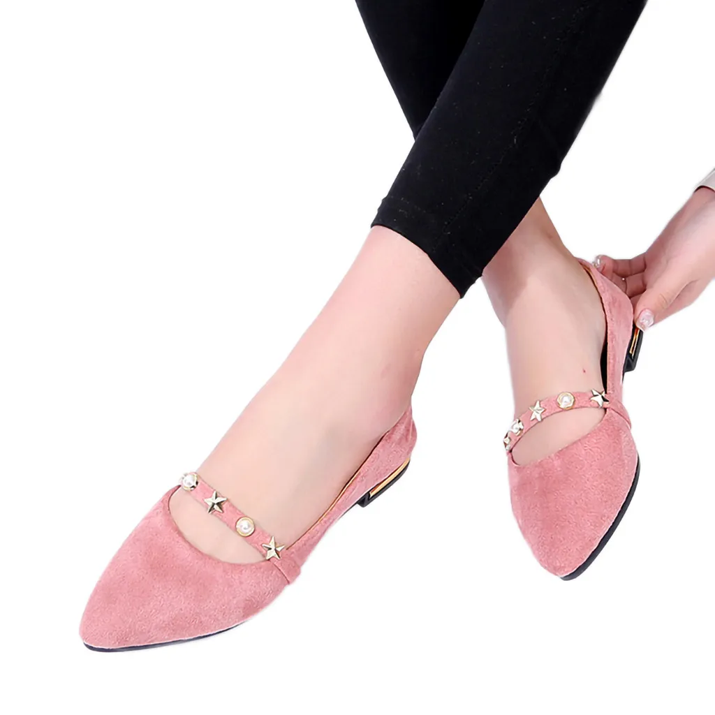 noir Des Chaussures Casual Pointues Femmes Zapatos Profonde Simples Bouche Sauvage rose Dames Beige Plates Peu Mujer Muqgew 16 qxXntaa