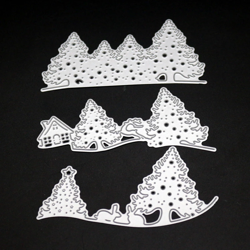 

SCD1185 Christmas Trees Metal Cutting Dies For Scrapbooking Stencils DIY Album Cards Decoration Embossing Folder Die Cuts Tools