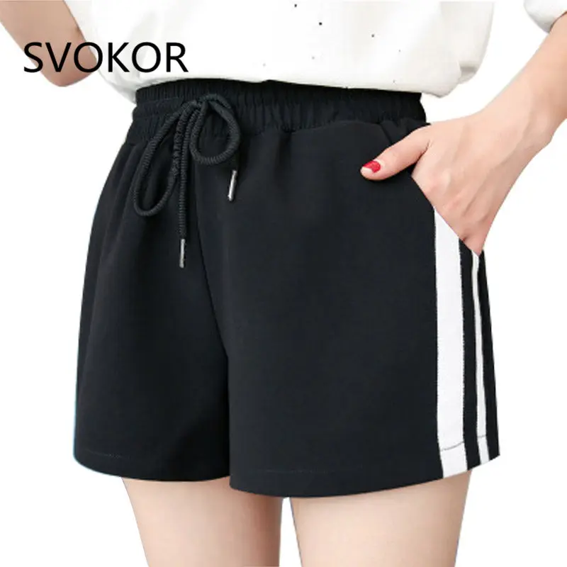 SVOKOR Casual Summer Sexy Shorts Women Plus Size Black And