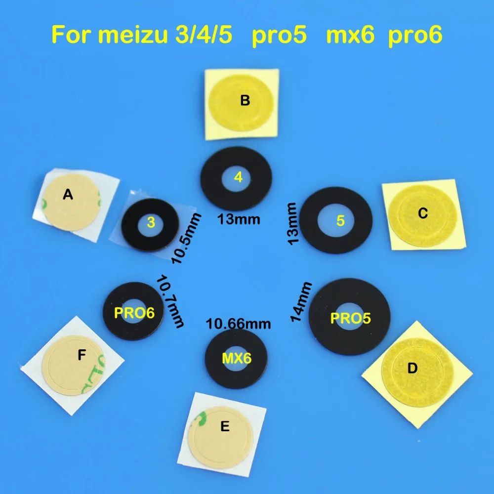 Для meizu 3 4 5 pro5 mx6 pro6 новая задняя камера стеклянная крышка объектива запасные части