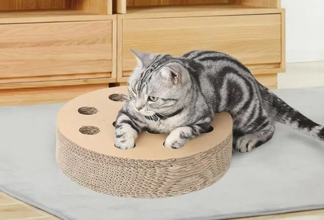 

ROUND shape Cat Scratcher Fat Cat Bed Cardboard Paper High Quality Scratching Pad with funny toys Free Shipping