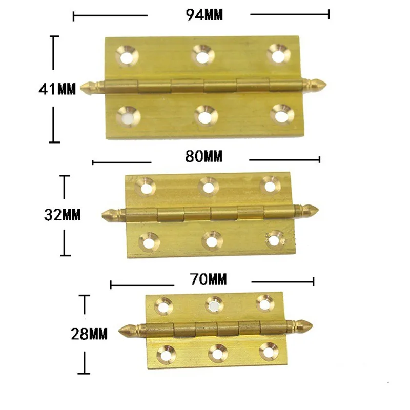 Brass Hinge Decor European Door Hinges Wooden Jewelry Box Hinge