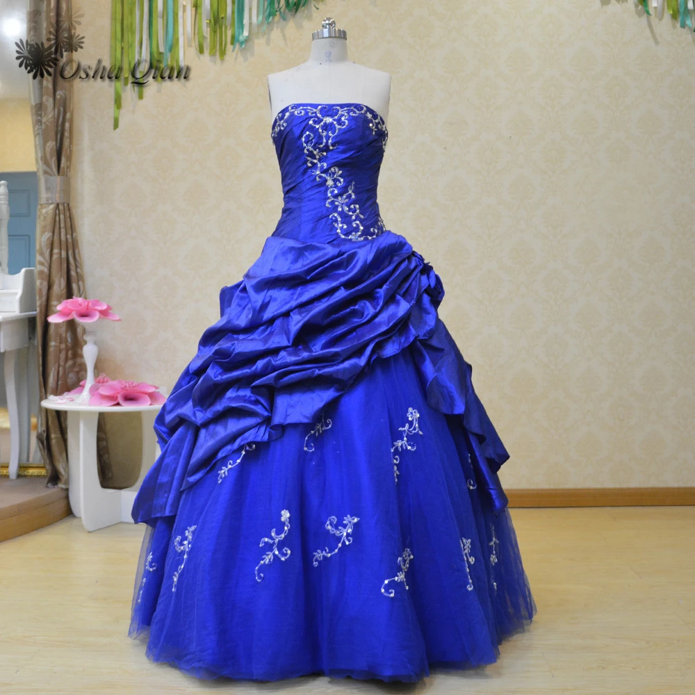 Vestidos de 15 anos baile Embroidery Royal Blue Quinceanera Dresses ...