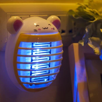 

Kids Bedroom Mosquito Killer Lamps Cute Cat LED Socket Electric Mosquito Fly Bug Insect Trap Killer Zapper Night Lights