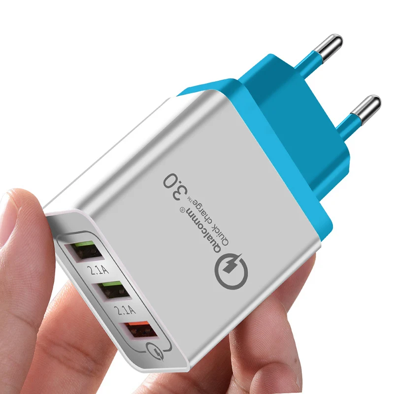 Новейший 3 в 1 usb кабель для зарядки Micro usb type C кабель для зарядного устройства порт несколько Usbc кабели для мобильных телефонов для samsung s9 - Цвет: blue