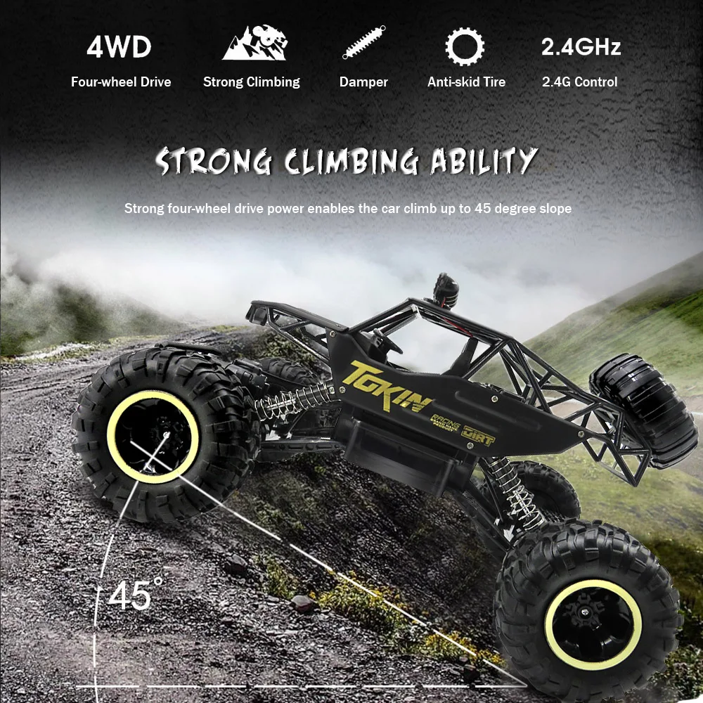 Flytec 6026 1:12 2.4G 4WD High Speed Climbing Car Racing RC Buggy Model Toy